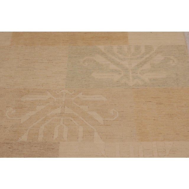 Boho Chic Gabbeh Tan/Brown Wool Rug - 10'0'' X 13'3'' For Sale In New York - Image 6 of 10