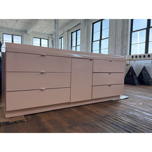 Pink 1980 Baby Pink Laminate Dresser For Sale - Image 8 of 8