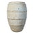 Whitewashed Terracotta Storage Vessel With Ribbed Form For Sale