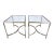 Vintage Mid 20th Century Hollywood Regency Brass, Chrome & Glass Italian Side Tables—a Pair For Sale