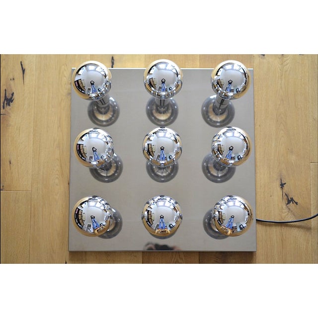 Metal Large Vintage Space Age Ceiling Lamp by Motoko Ishii for Staff, 1970s For Sale - Image 7 of 7