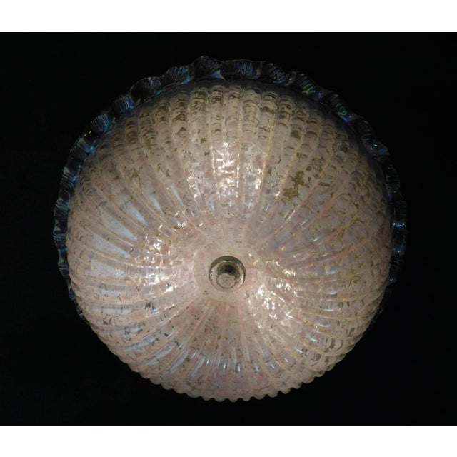 Italian 1960s Opalescent Murano Flush Mount For Sale - Image 3 of 7