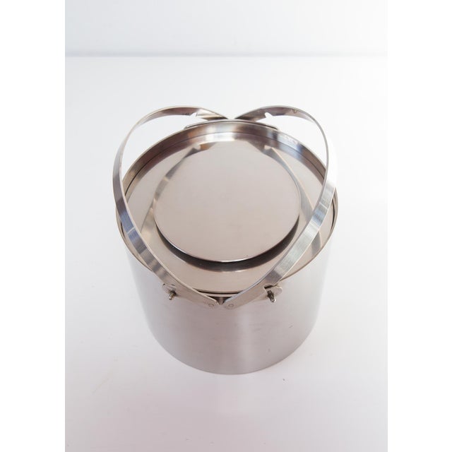 Stainless Steel Cylinda Cube Bucket by Arne Jacobsen for Stelton, 1960s For Sale - Image 9 of 9
