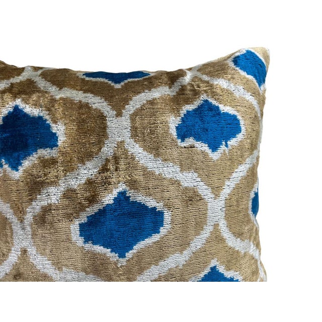 2000 - 2009 Large Silk Cushion Cover with Ikat Design, 2000s For Sale - Image 5 of 11