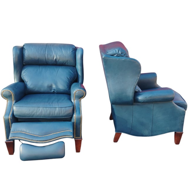 Experience Unmatched Comfort: A Pair of MotionCraft Full Grain Leather Recliners For Sale - Image 11 of 11