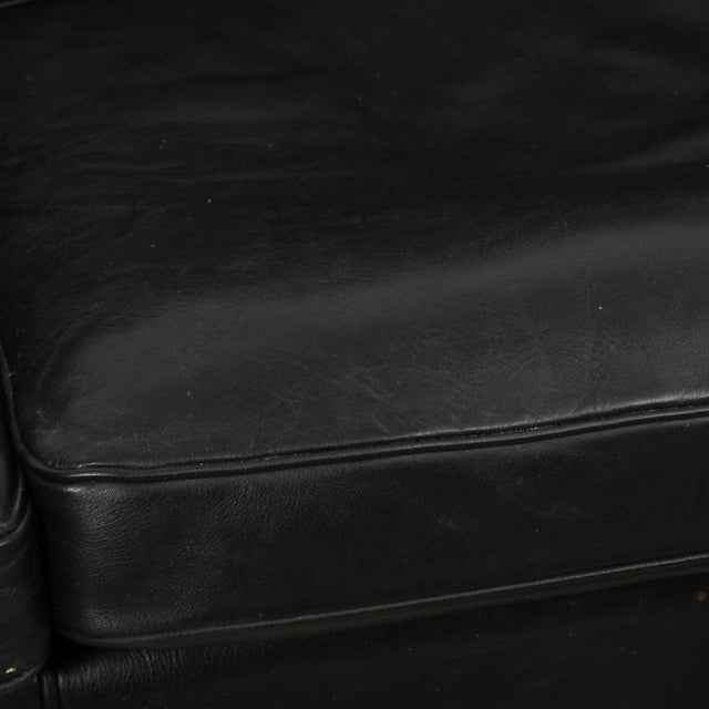 Model 2209 3-Seater Sofa in Black Leather by Børge Mogensen, 1980s For Sale - Image 18 of 18