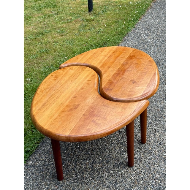 Danish Modern Yin Yang Teak Coffee Tables - A Pair For Sale - Image 9 of 11