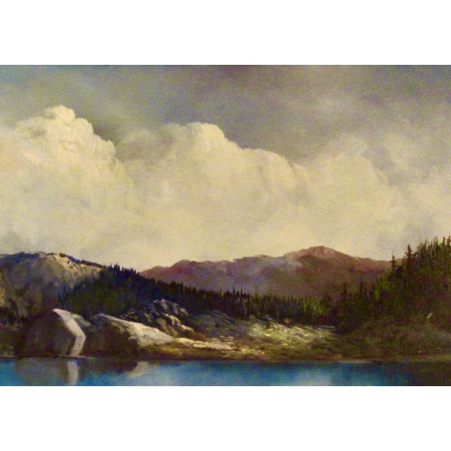 Late 20th Century Bill Shaddix "Summer Stillness, Lake Tahoe" Large oil painting on canvas, c.1970 For Sale - Image 5 of 9