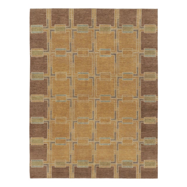 Mid-Century Modern Contemporary Scandinavian Style Geometric Wool Rug by Rug & Kilim, India For Sale - Image 3 of 11
