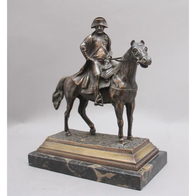 19th-Century Bronze Sculpture of Napoleon on Horseback For Sale - Image 10 of 11