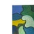 1970s Vintage Abstract Geometric Acrylic Painting on Canvas Board in Blue and Green Tones.. For Sale - Image 5 of 10