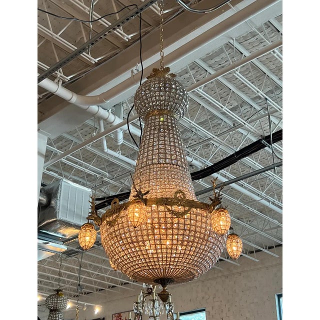 1990s Jumbo Oversized Empire Deer Head 12 Lights Chandelier For Sale In Atlanta - Image 6 of 6