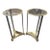 Pair of Jansen Manner Steel and Brass Side Tables For Sale