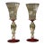 Vintage Venetian Murano Art Glass Hand Blown Goblet (Pair) For Sale