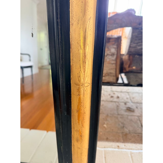 Early 19th Century Louis Philippe Ebonized and Gold Gilt French Mirror For Sale - Image 9 of 9