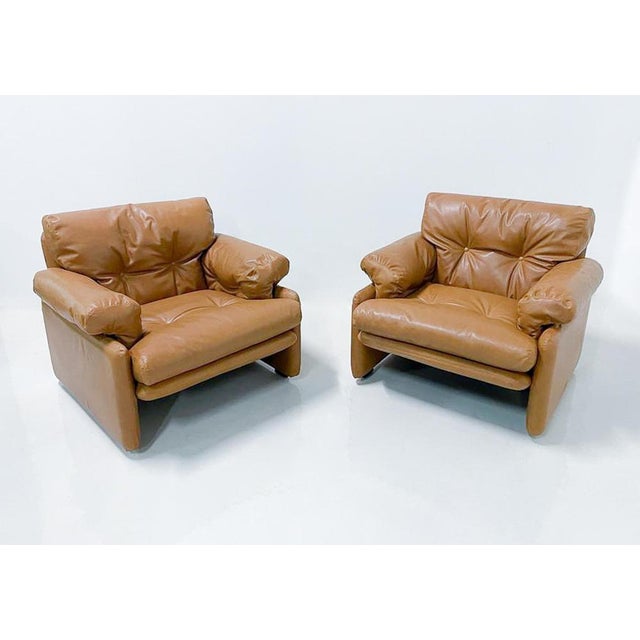 Set of Mid-Century Modern Coronado Armchairs attributed to Afra & Tobia Scarpa for B&B Italia, 1960s For Sale - Image 6 of 7