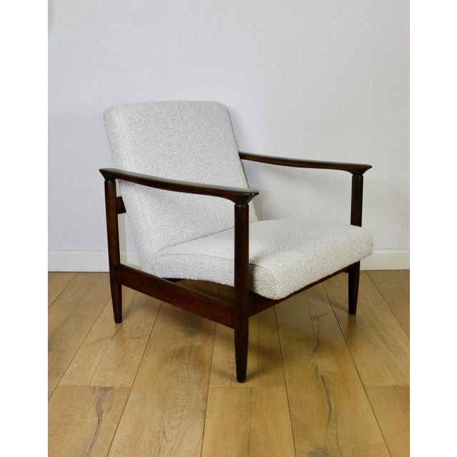 Industrial GFM-142 Chair in White Ivory Boucle by Edmund Homa, 1970s For Sale - Image 3 of 14