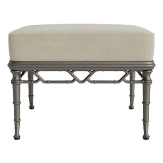 Brown Jordan Calcutta Ottoman, Mica frame with Fusion Meadow fabric For Sale