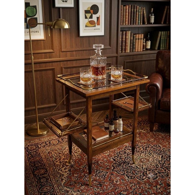 An original early 20th-century European beverage or tea table in the Jugendstil / Early Art Deco taste. Built from fine...