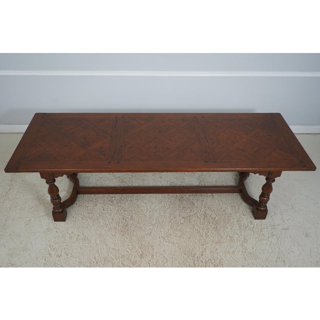 Traditional Jonathan Charles Large Chestnut Banquet Dining Table For Sale - Image 3 of 12