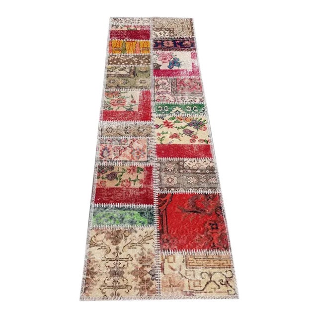 Mid 20th Century Anatolian Handknotted Wool Runner For Sale