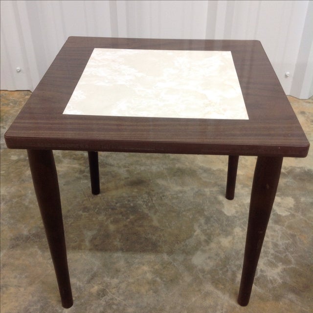 Mid Century Side Tables With Formica Tops 2 Chairish