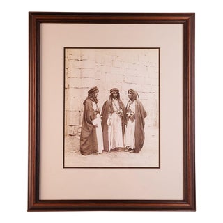 Antique Albumen Photo of Middle Eastern Men, Circa 1870 For Sale