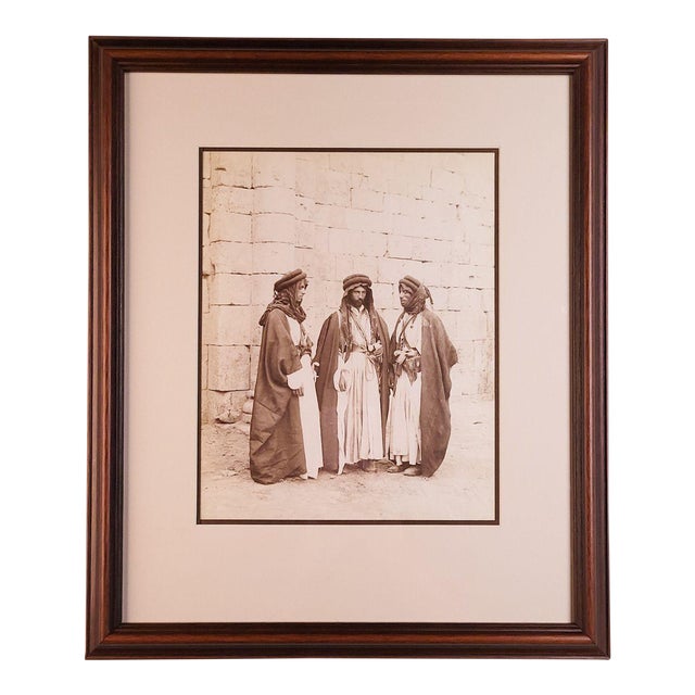 Antique Albumen Photo of Middle Eastern Men, Circa 1870 For Sale