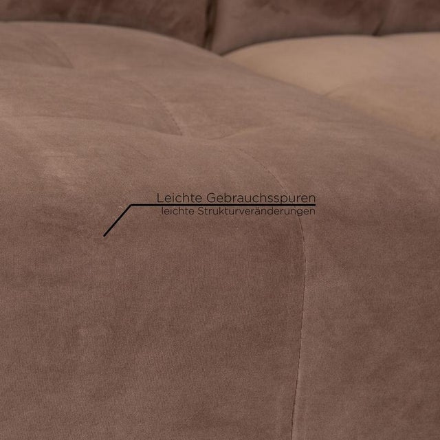 Bloom 3-Seater Sofa in Beige Velvet from IconX Studios For Sale - Image 4 of 10