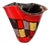 Checkered Ceramic Vase from Elchinger, France, 1950s For Sale