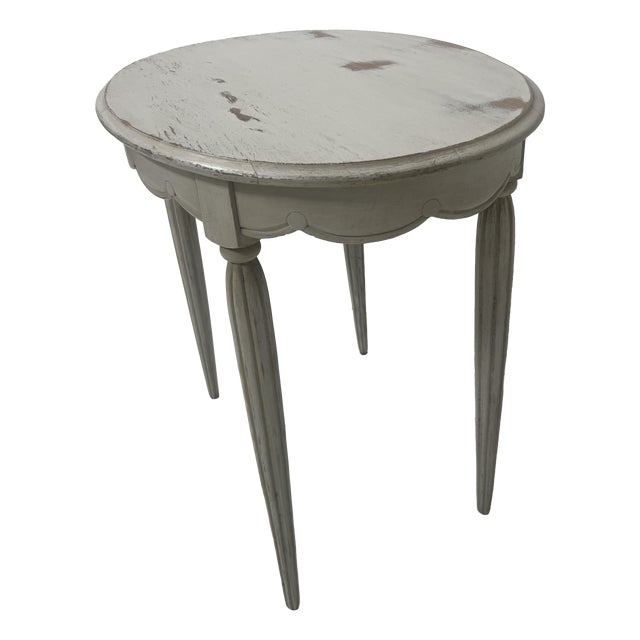 Art Deco Style Side Table in Patinated Beechwood, 1900s For Sale