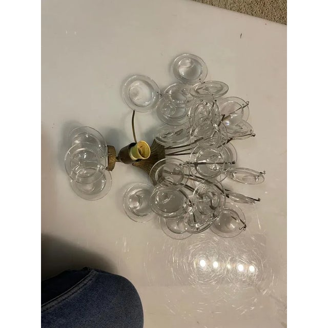 Glass Vintage Glass Disc Sconces, 1960s, Set of 2 For Sale - Image 7 of 12