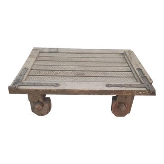 1950s Vintage Moroccan Targua Coffee Table Flintstone Flair For Sale