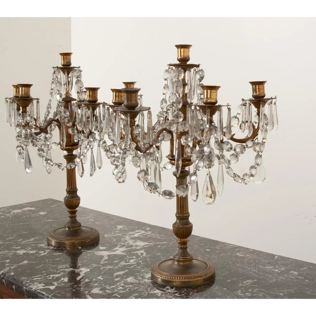 Metal French 19th Century Louis XVI Style Girandoles - A Pair For Sale - Image 7 of 12