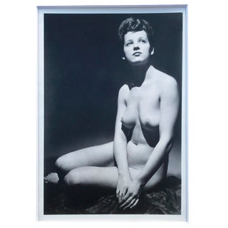 1940s Photo of a Seated Nude Woman For Sale