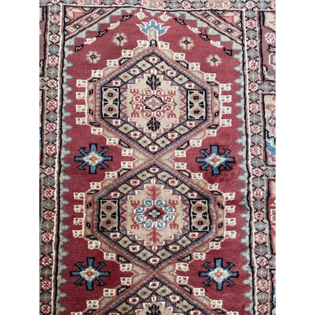 Vintage Silk and Wool Pakistani Rug For Sale - Image 8 of 18