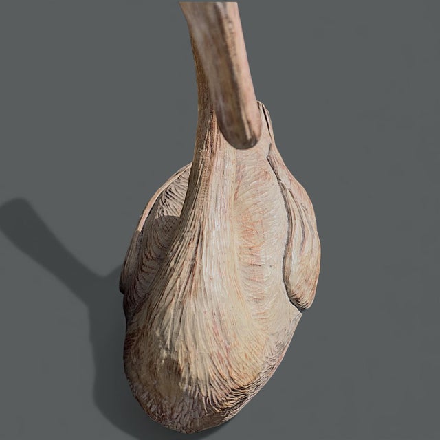 Vintage 1990s Faux Bois Carved Large Decorative Swan Statue For Sale - Image 10 of 13