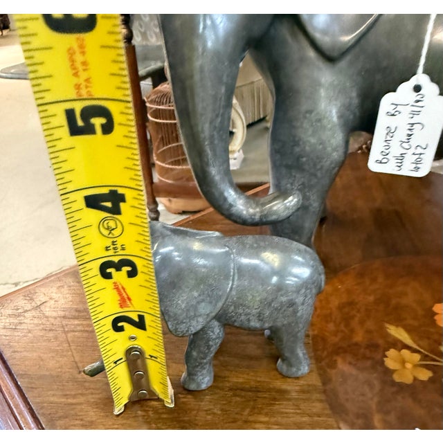 Wah Ming Chang Bronze Sculpture Limited Edition # Out Of90 Mother &Baby Elephant For Sale - Image 12 of 12