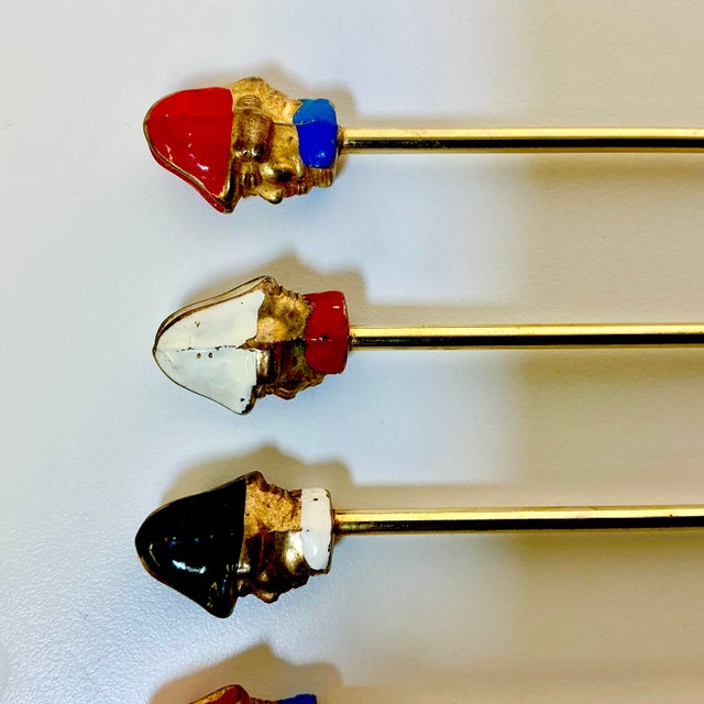 Early 20th Century Early 1900s Antique Boho Chic French Soldiers Swizzle Sticks - Set of 6. For Sale - Image 5 of 10