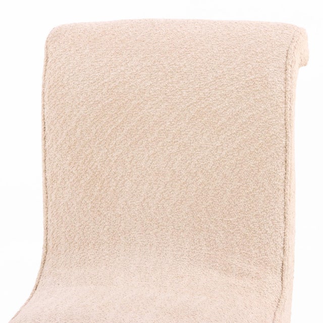 Cream English Upholstered Slipper Chair, C. 1900 For Sale - Image 8 of 8