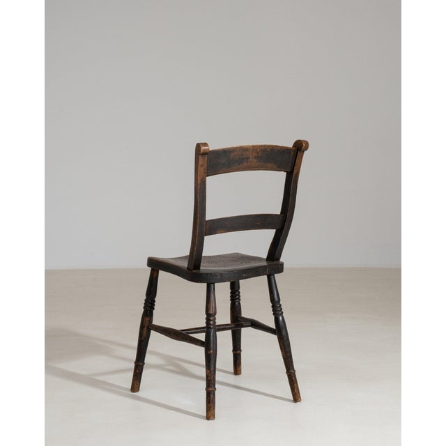 19th Century France Brown Wood Lounge Chair For Sale - Image 9 of 11