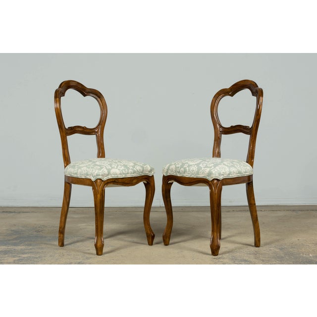 Wood Set of 10 Antique French Louis Philippe Walnut Dining Chairs, Late 19th Century For Sale - Image 7 of 18