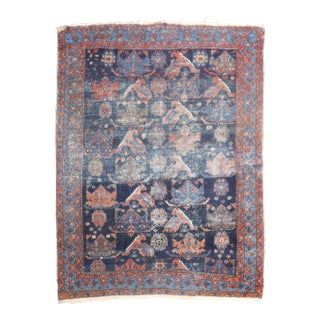 Worn Early 20th Century Afshar Rug - 4'6" x 5'6" For Sale