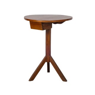 1950s French Wood Side Table For Sale
