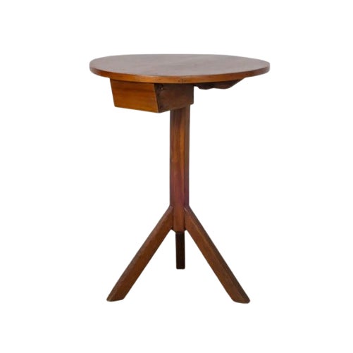 1950s French Wood Side Table For Sale
