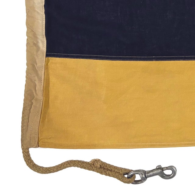 Rustic Vintage Cotton Nautical Signal Flag For Sale - Image 3 of 6
