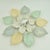 Vintage Pastel Flush Mount or Wall Sconce Leafs Green Peach Light Blue | Mid Century Hollywood Regency Ceiling Lamp Toleware Retro 1980s For Sale - Image 9 of 10