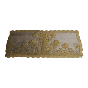 Antique Silver and Gold Embroidered Stumped-Work Textured Finish Textile