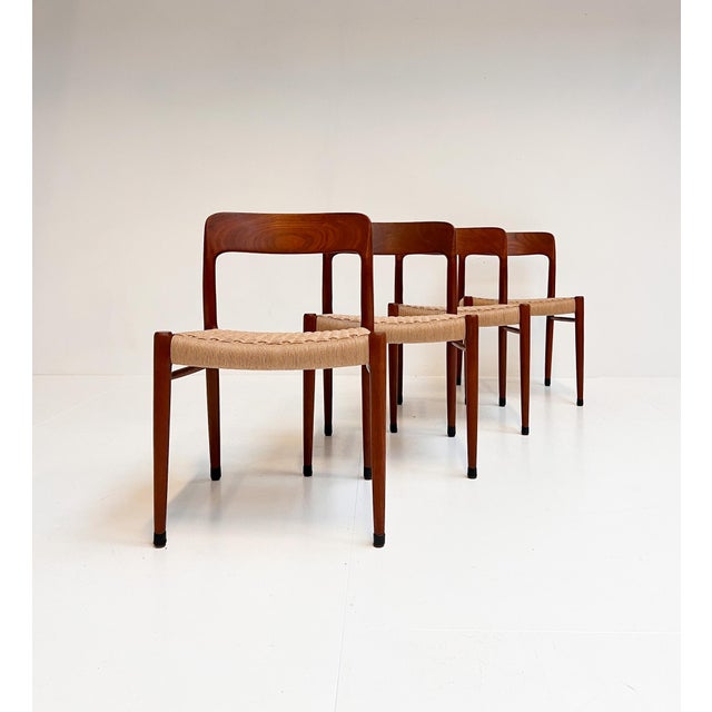 Vintage Model 75 Chairs by Niels Møller for J.L. Møllers, 1960s, Set of 4 For Sale - Image 4 of 18