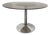 Vintage Round Chrome and Glass Table For Sale